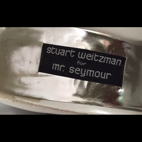 Stuart Weitzman for Mr. Seymour White Custom Rhinestone Pumps – Size 9B - Picture 7 of 8